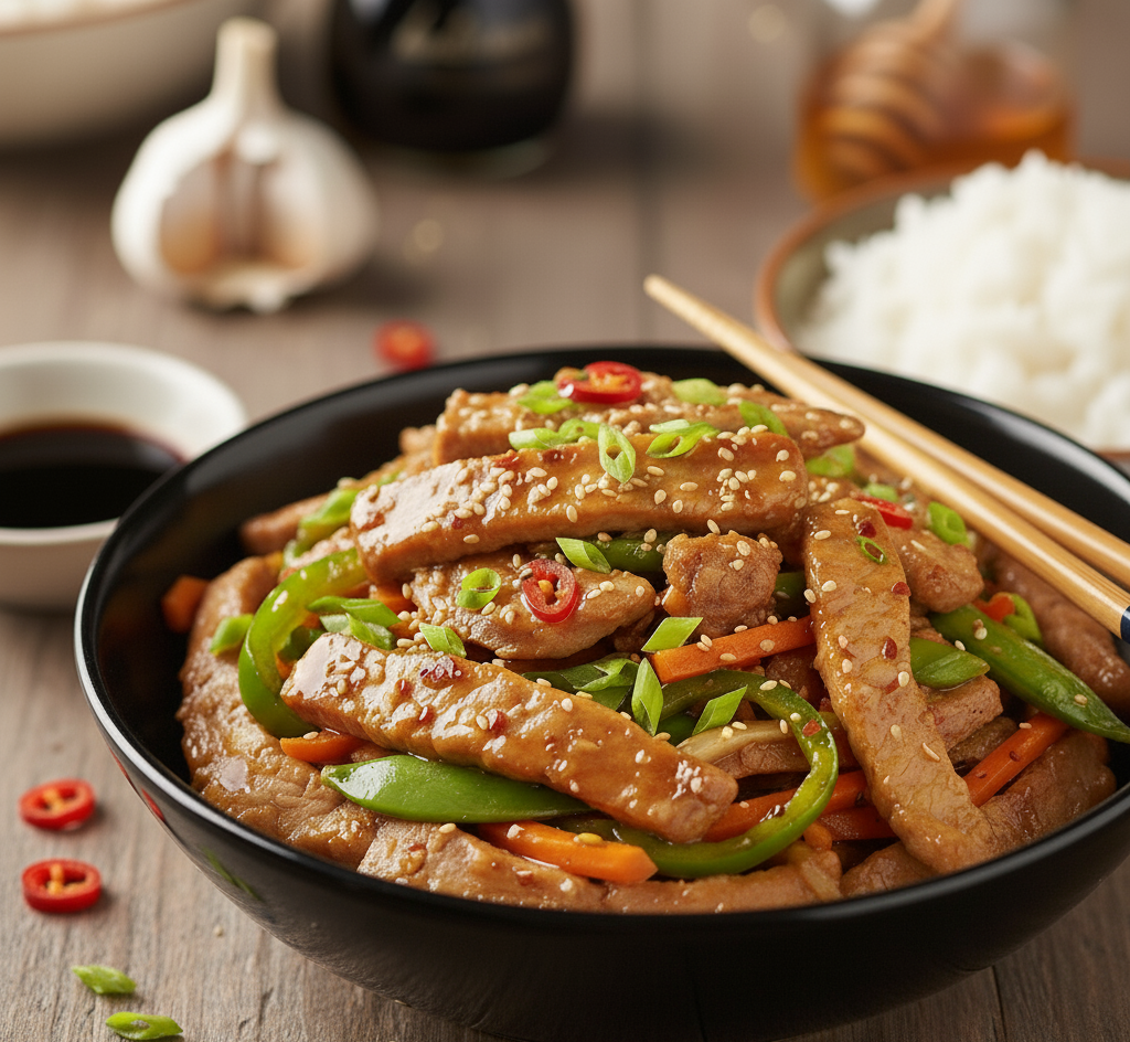 🍯 Easy Honey Garlic Pork Stir-Fry (Filipino-Style Recipe)